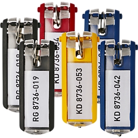 Keychain Key Clip, assorted, 6 pieces