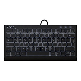 KeySonic KSK-5011ELC - Tastatur - Super-Mini - hinterleuchtet - USB - QWERTZ