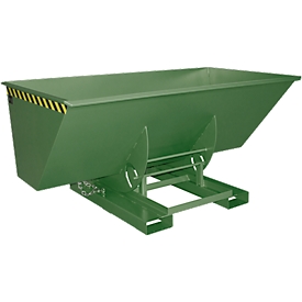 Kiepbak AK 150, met afrolsysteem, 1500 l, 1000 kg L 1420 x B 2280 x H 1070 mm, RAL 6011 groen