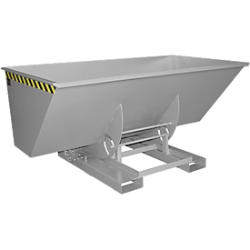 Kiepbak AK 150, met afrolsysteem, 1500 l, 1000 kg L 1420 x B 2280 x H 1070 mm, RAL 7005 grijs
