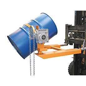 Kiepbak BAUER FD-K met ketting, staal, B 1100 x D 1245 x H 610 mm, oranje