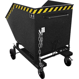 Kiepbak met wielen type KW-ET 600, grijs