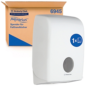 Kimberly-Clark® Aquarius dispenser voor papieren handdoekjes 6945, L 150 x B 100 x H 132 mm, kunststof, wit