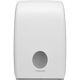 Kimberly-Clark® Aquarius Handtuchspender 6945, Sichtfenster, Einzelblattentnahme, B 265 x T 136 x H 399 mm, weiß
