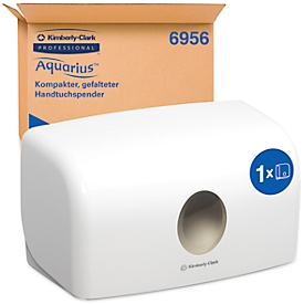 Kimberly-Clark® Aquarius Papierhandtuchspender 6956, L 159 x B 287 x H 142 mm, Kunststoff, weiß