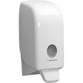 Kimberly-Clark® Aquarius zeepdispenser 6948, 1 l, voor vloeibare &amp; schuimzeep, B 116 x D 114 x H 236 mm, kunststof, wit