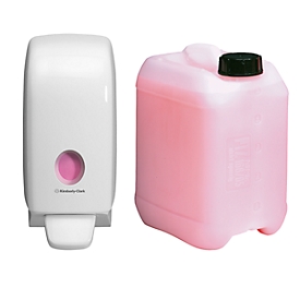 Kimberly-Clark zeepdispensers AQUARIUS + zeepcrème in jerrycan SET