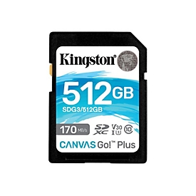 Kingston Canvas Go! Plus - carte mémoire flash - 512 Go - SDXC UHS-I