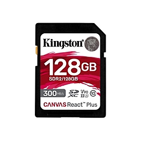 Kingston Canvas React Plus - Flash-Speicherkarte - 128 GB - SDXC UHS-II