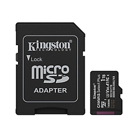 Kingston Canvas Select Plus - Flash-Speicherkarte (SD-Adapter inbegriffen) - 1 TB - A1 / Video Class V30 / UHS-I U3 / Class10 - microSDXC UHS-I