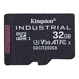 Kingston Carte 32GB microSDHC Industrielle C10 A1 pSLC emballage individuel sans adaptateur - 32 Go - MicroSDHC - Classe 10 - UHS-I - 100 Mo/s - 80 Mo/s