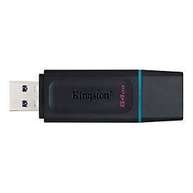 Kingston DataTraveler Exodia - USB-Flash-Laufwerk - 64 GB - USB 3.2 Gen 1 - Schwarz mit Türkis