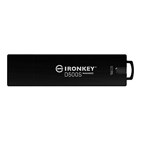 Kingston IronKey D500SM - USB-Flash-Laufwerk - verschlüsselt - 16 GB - USB 3.2 Gen 1 - TAA-konform