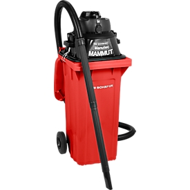 Kit complet aspirateur eau et poussières, avec prise pour outils, y compris poubelle grande capacité de 120 l, 1 filtre à cartouche &amp; 1 filtre en non-tissé, rouge