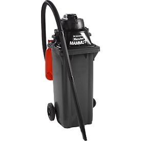 Kit complet aspirateur eau et poussières, sans prise pour outils, y compris poubelle grande capacité de 120 l, 1 filtre à cartouche &amp; 1 filtre en non-tissé, rouge