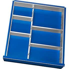 Kit de compartimentation Rau 1-4, pour hauteur de tiroir 180-360 mm, inserts pour compartimentage, non conducteur ESD