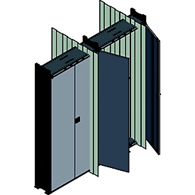 Kit de montaje para puertas abatibles de la estantería sin tornillos R 3000/4000, tornillos y tuercas