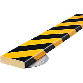 Kit de protección mural Knuffi®, tipo S, pieza de 1 metro, amarillo/negro