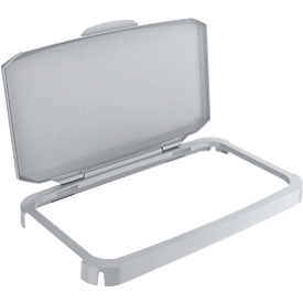 Klappdeckel voor afvalverzamelbak voor recycleerbaar afval DURABIN® 60 liter  - scharnierdeksel grijs
