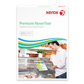 Klebefolie Xerox Premium NeverTear, A4, 53 µm, glänzend, weiß, 50 Blatt