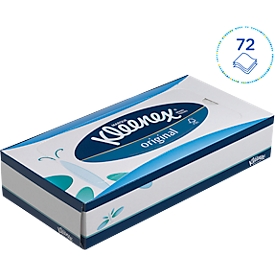 Kleenex® Kosmetiktücher 8824, 3-lagig, saugfähig, 12 Boxen á 72 Tücher, weiss