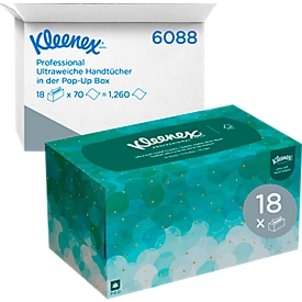 Kleenex Papierhandtücher 6088, 1-lagig, Ultra Soft, Zupfboxen mit 70 Tüchern
