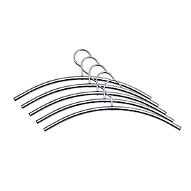 Kleerhanger - stalen - L 440 mm - chroom - 5 stuks