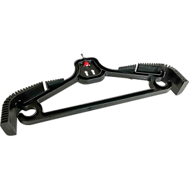 Kleerhanger voor C+P Evolo Plus lockers, met broekklem, met pin, B 462 x D 54 x H 219 mm, zwart