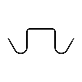 Kleiderhaken Functionals FRAME Raven Black, für Garderobenständer FRAME DV47 und FRAME DV89, Stahl, schwarz, 3 Doppelhaken