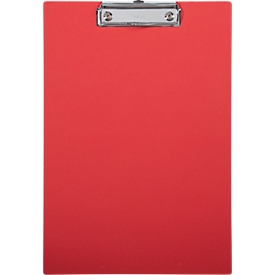 Klemmbrett Maul MAULbalance, A4-Hochformat, Klemmweite 8 mm, individualisierbar, aufhängbar, L 325 x B 225 x H 14 mm, Karton, recycelbar, rot