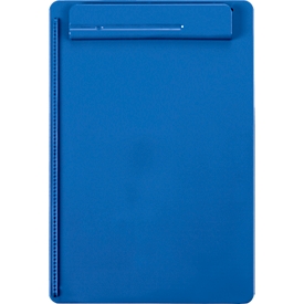 Klemmbrett MAUL MAULgo Recycling, A4, Klemmweite 8 mm, mit Papieranschlag links & Cliphalter für Schreibgeräte, 90 % Recycling-Kunststoff, blau