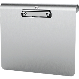 Klemmbrett Maul MAULmedic, Format DIN A4 , Querformat, Klemmweite 8 mm, auch zum Aufhängen, Aluminium, silber