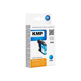 KMP B60C - 6.6 ml - Cyan - kompatibel - Tintenpatrone (Alternative zu: Brother LC123C) - für Brother DCP-J132, J152, J172, J552, J752, MFC-J245, J470, J650, J6520, J6720, J6920, J870