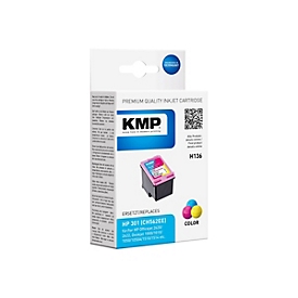 KMP H136 - Farbe (Cyan, Magenta, Gelb) - Tintenpatrone (Alternative zu: HP 301, HP CH562EE)