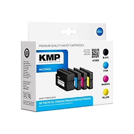 KMP MULTIPACK H100V - 4er-Pack - Schwarz, Gelb, Cyan, Magenta - kompatibel - Tintenpatrone (Alternative zu: HP 950XL, HP 951XL, HP CN045AE, HP CN046AE, HP CN047AE, HP CN048AE) - für HP Officejet Pro 251, 276, 8100, 8600, 8600 N911, 8610, 8615, 861...