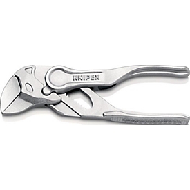 KNIPEX clé à pince XS, L 100 mm, largeur de serrage 21 mm, chromée, surface de prise rugueuse