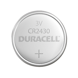Knopfzelle Duracell® CR2430, Spannung 3 V, Lithium, silber, 1 Stück