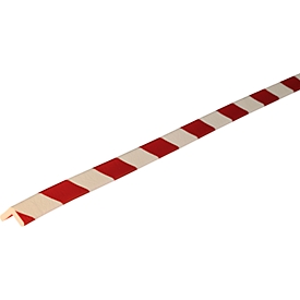 Knuffi® perfil de protección de esquinas tipo E, metro lineal, blanco/rojo