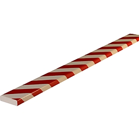 Knuffi® protección de superficies tipo S, pieza de 1 metro, blanco/rojo