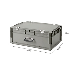Koffer ELB 6220-K, 43,3 Liter, B 600 x T 400 x H 240 mm, grau