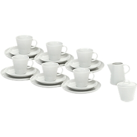 Koffieservies Solea, wit, Porselein, 20-delig