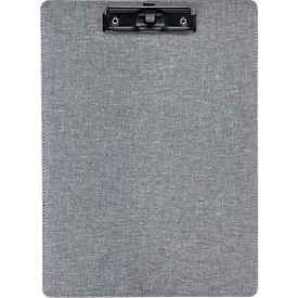 KOLMA Planchette à pince, RPET, avec pince et porte-stylo, jusqu'à DIN A4, H 320 x L 230 mm, gris
