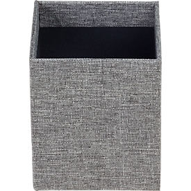 KOLMA Stifteköcher, aus RPET, schlichtes Design, textilartige Oberfläche, B 80 x T 80 x H 90 mm, grau