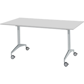 Konferenztisch, 1600 x 800 mm, lichtgrau 