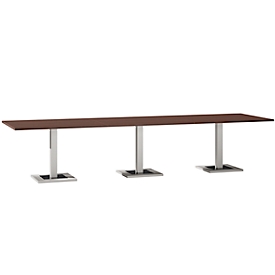 Konferenztisch Quandos 3teilig, B 3500 x T 1000 mm, Ahorn-Brazil