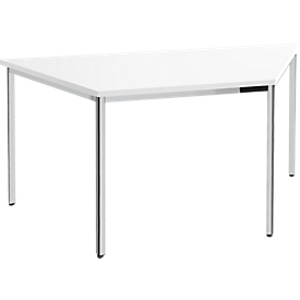 Konferenztisch, Trapez 1600 x 800 mm, weiß