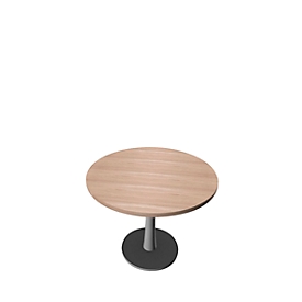 Konferenztisch X-TIME-WORK, rund, 1200 x H 740 mm, Ulme/alu