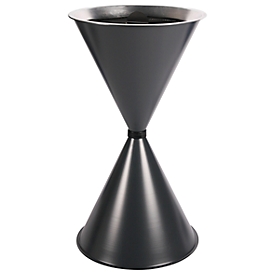 Konischer Standaschenbecher Diabola, Alu-Einlegeschale, H 710 mm, ø 400 mm, anthrazit