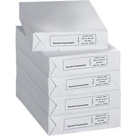 Kopieerpapier Standard, A4-formaat, 80 g/m², wit, 1 doos = 5 x 500 vellen