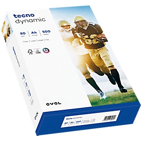 Kopieerpapier tecno dynamic, DIN A4, 80 g/m², staand wit, 1 karton = 5 x 500 vellen